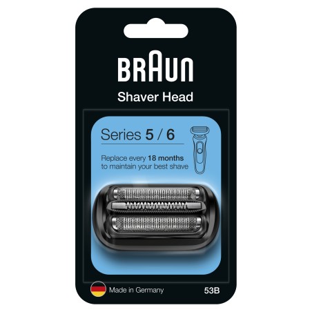 Braun 53B Barberhoved Sort Sølv